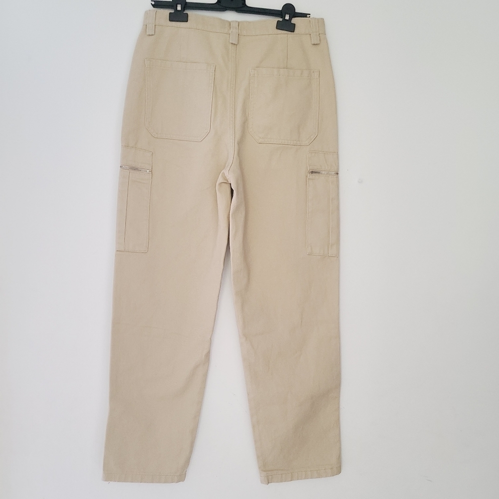 NWOT WEWOREWHAT utility pants in tan color - Picture 6 of 11
